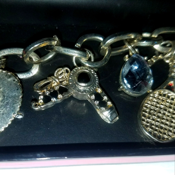 Blac Label PINK Chunky Silver Charm Bracelet (OSFM) - Picture 3 of 5